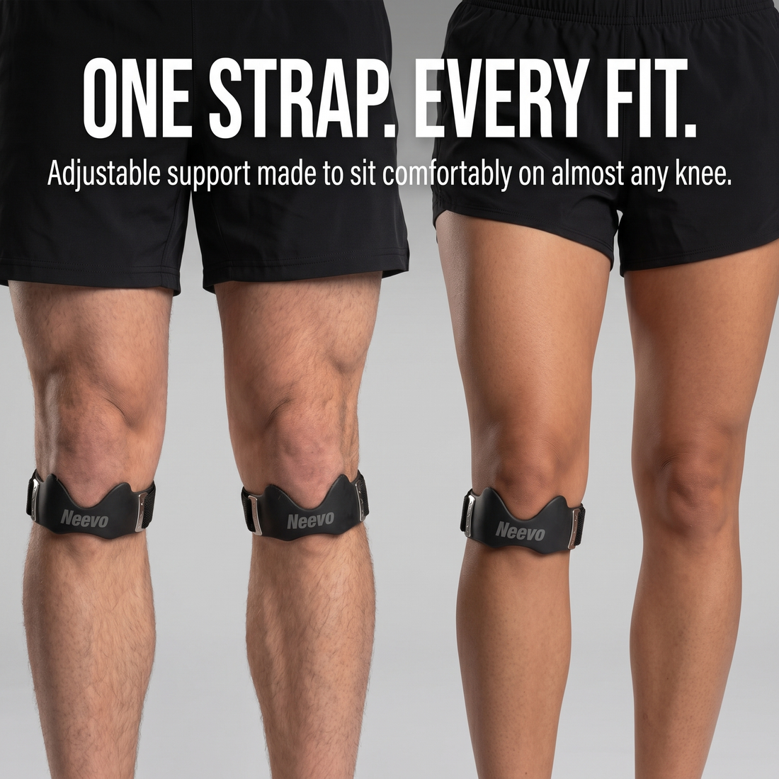 One strap, every fit - adjustable on any knee